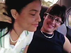 Spoiled Amateur Brunette Chick Agrees To Suck Tasty Lollicock In Car