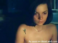Homemade Video Of The Nasty Brunette   For The Webcam